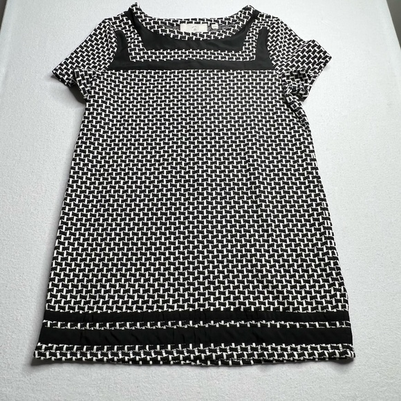 Anthropologie Tops - Anthropologie Postmark‎ Womens Black White Basketweave Tunic  Size Small